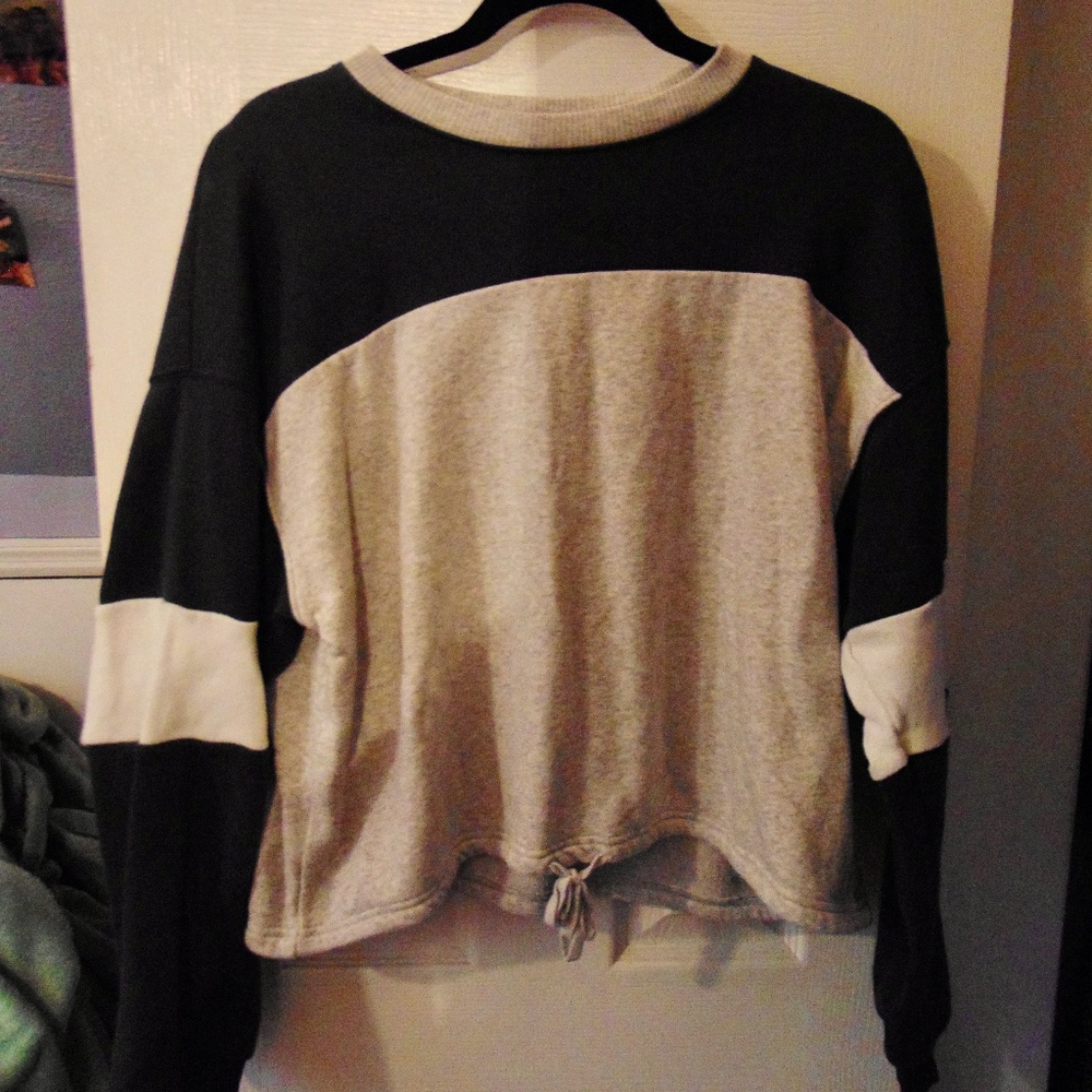 Grey and Navy Blue Long Sleeve